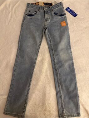 Boys size 12 Levi's flex stretch adjustable waist Light Blue Straight-Leg Jeans
